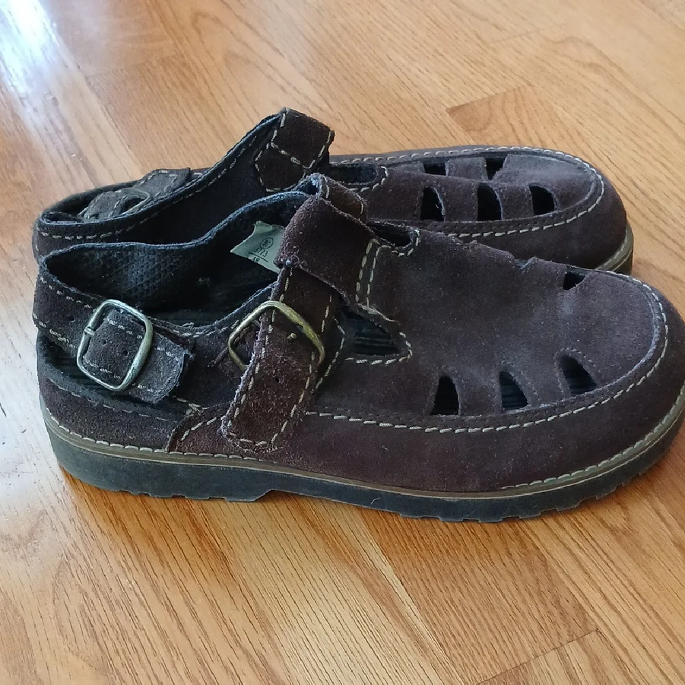 Original Outback Rugged Brown Leather Fisherman Sandal Adjustable Size 9.5 Men